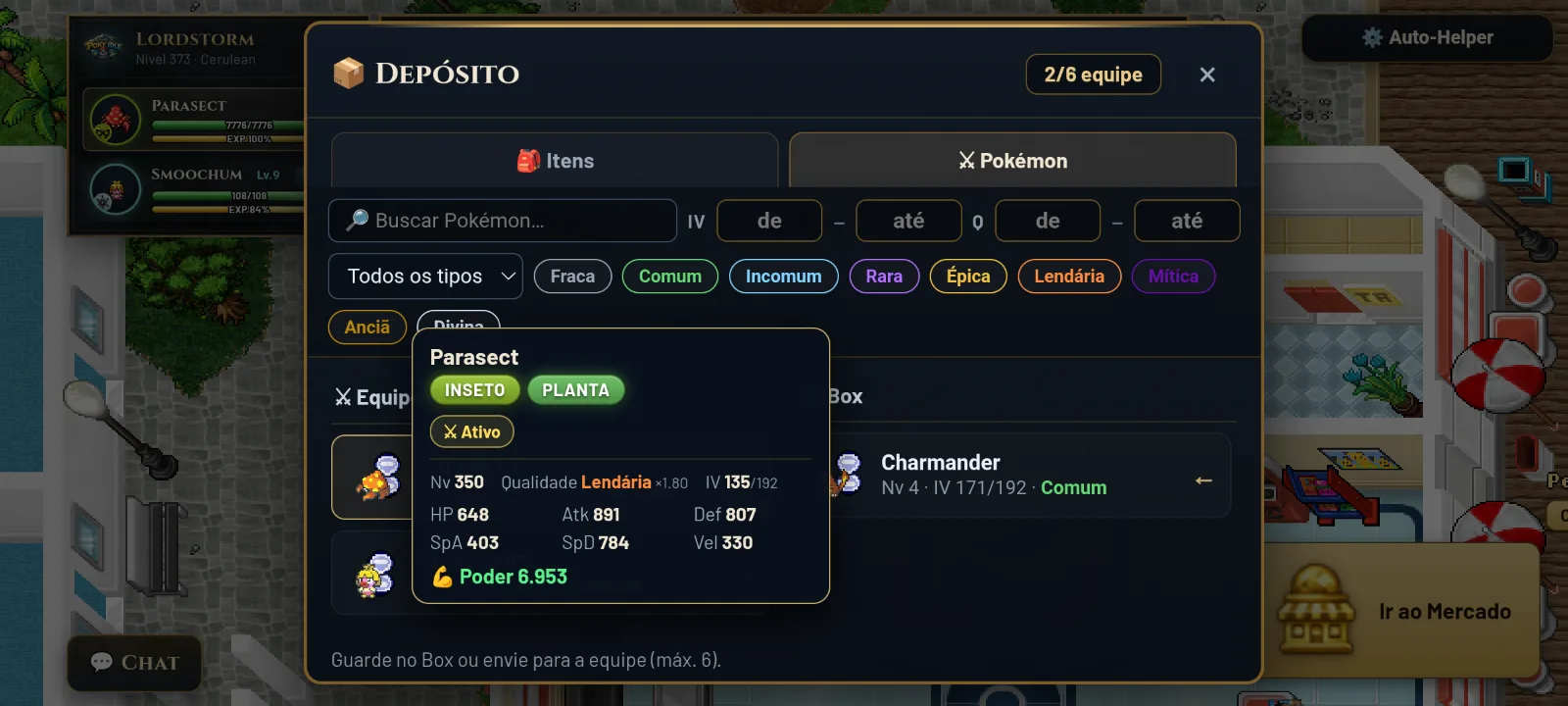 Parasect lendário+1.80 IV 135